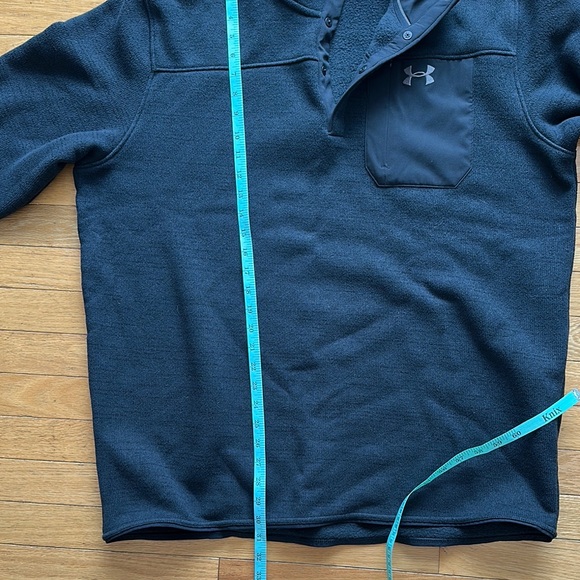 Men’s Under Armour Black Pullover Fleece Quarter Zip - Picture 4 of 5